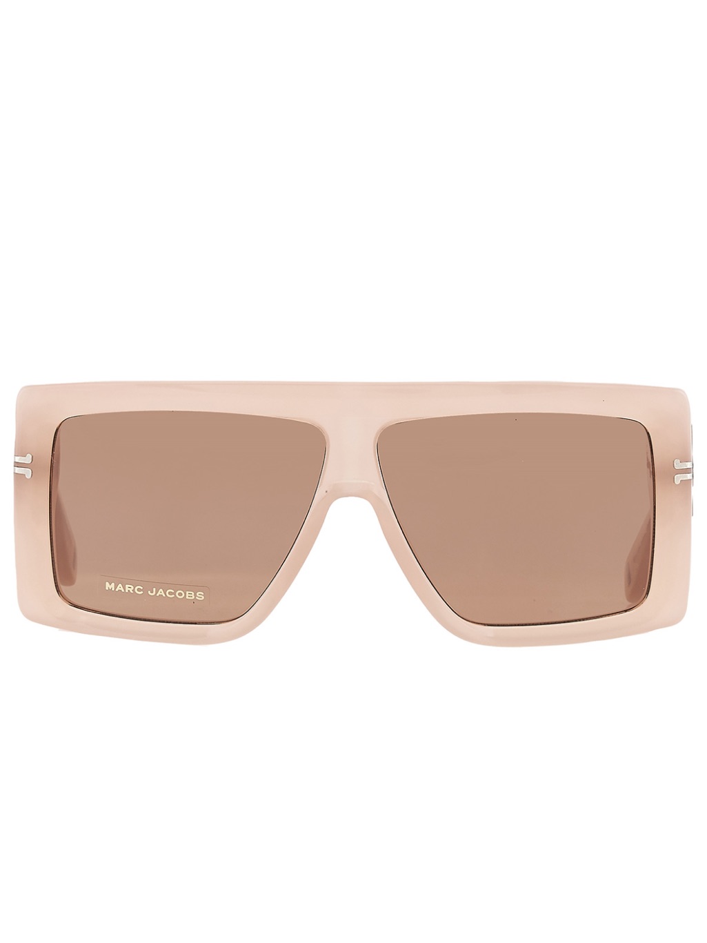 Marc Jacobs Pale Pink Rectangular Shield Sunglasses